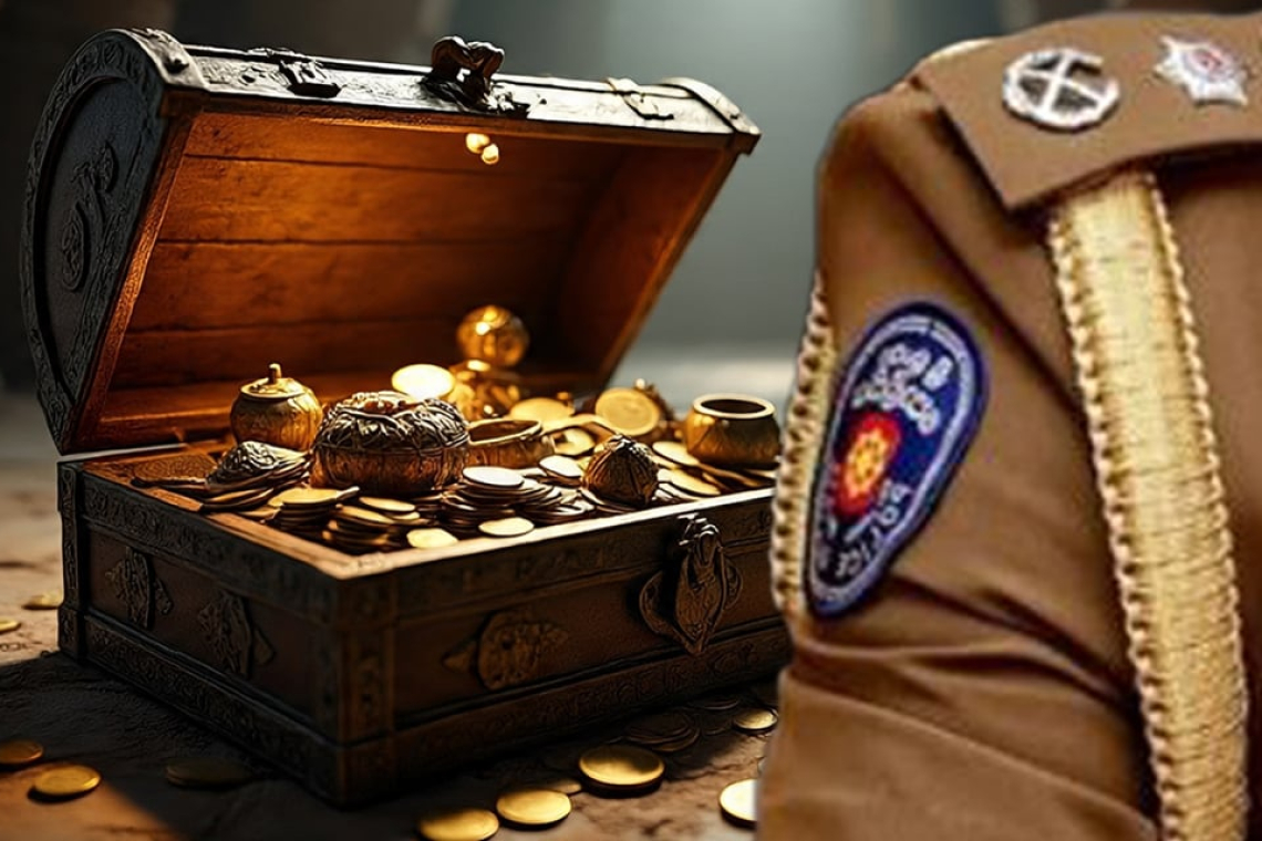  බිරිඳ සමග අනුරාධපුරේ නිදන් කඩපු කොළඹ ඩී.අයි.ජී අත්අඩංගුවට