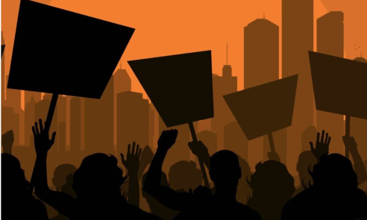 නීතිඥවරුන් පිරිසක් විරෝධතා පා ගමනක