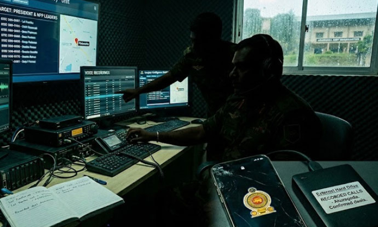 ජනාධිපති සහ මාලිමා ප්‍රබලයින් ගේ දුරකතනවලට සවන් දෙන හමුදාපති...!